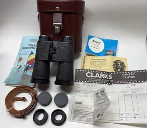 Vtg 1989 Carl Zeiss Jena Notarem 10x40B Germany Binoculars w/Case & Paperwork - Picture 1 of 14