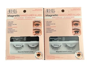 2 Pairs Ardell New Magnetic Liquid Liner & Lash Naked #420 Trendy Lashes - Picture 1 of 2