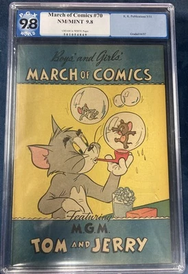 March of Comics #70  PGX 9.8 (1951) Golden Age K.K.  Tom & Jerry Not CGC 😑 - Image 1 of 3