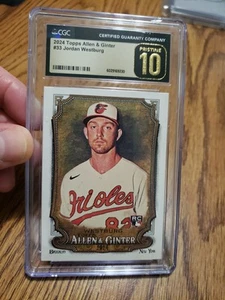 2024 Topps Allen & Ginter #33 Jordan Westburg RC CGC PRISTINE 10 Orioles Pop 1 - Picture 1 of 2