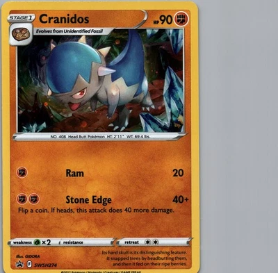 Cranidos | SWSH274 Promo Cosmos Holo | SWSH: Sword & Shield Promo Cards | LP - Image 1 of 2