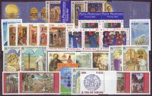 2001 VATICANO ANNATA COMPLETA COMMEMORATIVI SENZA FOGLIETTI E LIBRETTI MNH** - Imagen 1 de 1