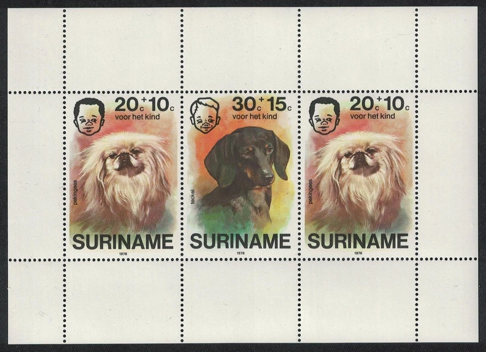 Surinam Pet Dogs MS 1976 MNH SG#MS843 MI#Bloque 17 Foto 1 de 1