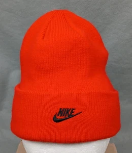 Nike Utility Cuffed Beanie Hat Red Knit Boys Kids One Size - Picture 1 of 8