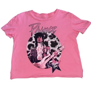 Rowdy Sprout Girls Prince Graphic Cropped Tee Shirt Size 8 - Picture 1 of 5