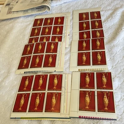 ROMANIA-(-1973-)-SC.2430-ROMAN GOLD TREASURE.lot of 35 Stamps ON BLOCKS-CTO-#429 - Image 1 of 4