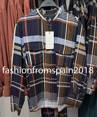 ZARA NEW WOMAN ZW COLLECTION PLAID POCKET SHIRT XS-XL 8380/033/330 - Image 1 of 2