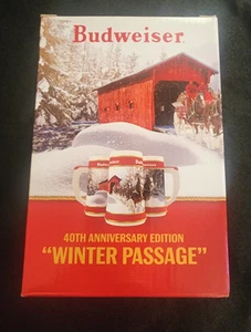 Great Budweiser 2019 40th Anniversary "Winter Passage" Clydesdale Holiday Stein - Picture 1 of 12