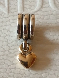 Original Pandora Element, bicolor, mit Herz aus 585er Gold, retired - Bild 1 von 3