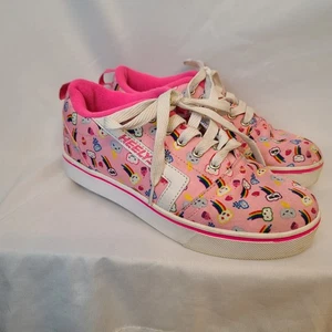 Heelys Size Youth 5 GR8 Pro 20 Prints Skate Sneaker Pink/Rainbows - Picture 1 of 8