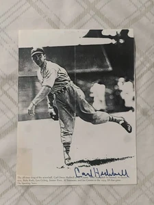 Carl Hubbell Signed Photo 8x6 JSA LOA New York Giants - Picture 1 of 2
