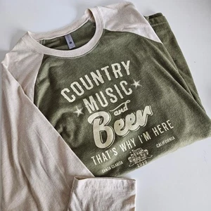 Country Music Beer Thats Why Im Here Raglan Sleeve Shirt Boots In The Park, XL - Picture 1 of 7