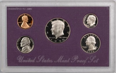 1990-S U.S MINT 5 COIN PROOF SET WONDERFUL CHOICE GEM APPEAL BU UNC - Image 1 of 2
