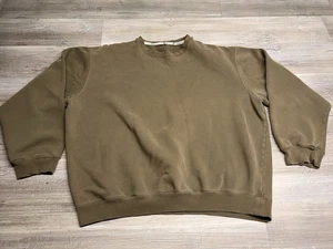 Vintage Sweatshirt Brown Distressed Thrashed Blank Faded Field Gear Adult Sz XL - Picture 1 of 7