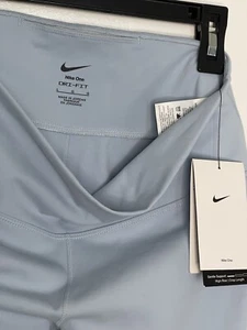 NWT Women's Nike One High-Waisted Crop Leggings L MSRP $55 Light Blue - Picture 1 of 6
