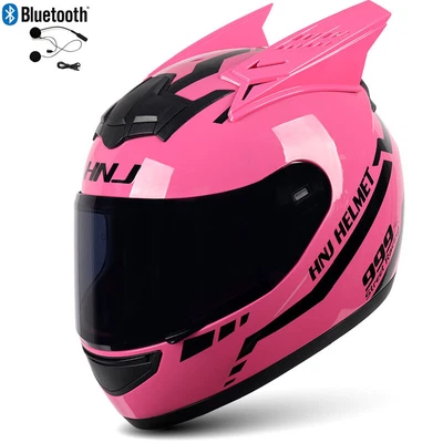 DOT Motorcycle Helmet Bluetooth Cuiser Crash Horn Motorbike Full Face Helmets - Image 1 of 4