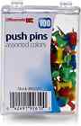 Officemate Push Pins in Reusable Box, Assorted Colors, pack of 2