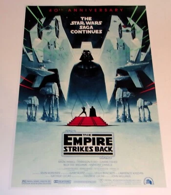 Star Wars V (40th Anny) The Empire Strikes Back Darth Vader USA Poster 19"x 13" - Image 1 of 4