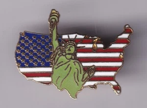 RARE PINS PIN'S .. TOURISME USA STATUE LIBERTE LIBERTY NEW YORK MAP FLAG BIG ~FZ - Imagen 1 de 1