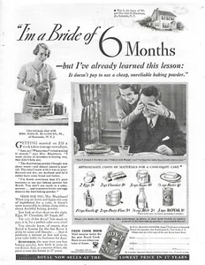1934 Vintage Print Ad Royal Baking Powder - Picture 1 of 1