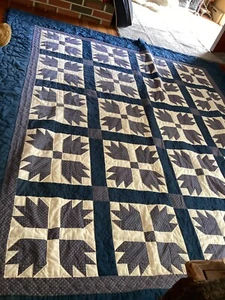 Great Early Hand Stitched Quilt With Great Colors.size. 96” X 100” - Picture 1 of 12
