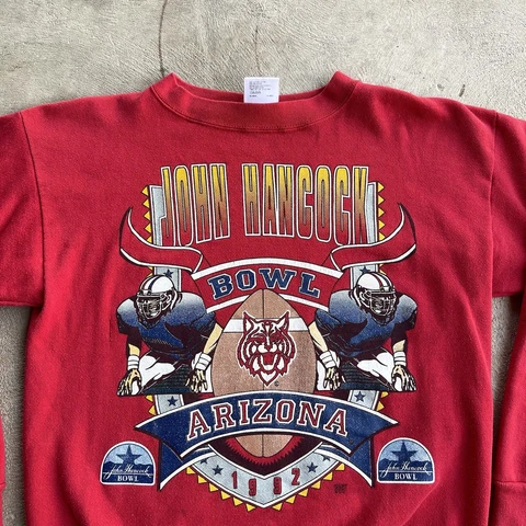 Vintage Arizona Wildcats Sweatshirt Mens Large Football John Hancock Bowl NCAA Cover