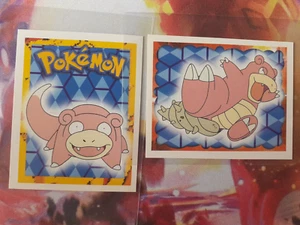 Slowpoke + Slowbro #79, 80 1999 Merlin Pokemon Set of 2 Stickers LP-NM - Picture 1 of 3