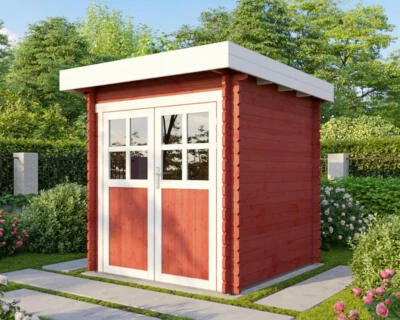 Gartenhaus Gerätehaus Schuppen Blockhaus Gartenhütte 2x2 m - Bild 1 von 4