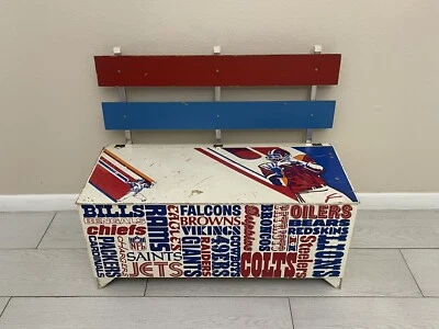 Vintage 1970’s Football Wooden Toy Chest and Bench  NFL  *RARE *HTF - Image 1 of 4