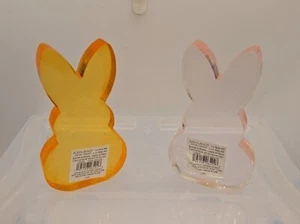 Ashland Easter Acrylic Bunny's Orange And Clear/ Pink - Picture 1 of 5