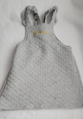 GUESS KIDS JUMPER~ Grey Quilted Dress~ Girls ~Size 6 - Image 1 of 4