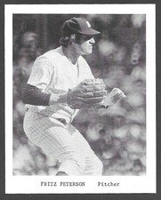 1974 Fritz Peterson  NEW YORK YANKEES  UNSIGNED  4 x 5  PHOTO CARD #7