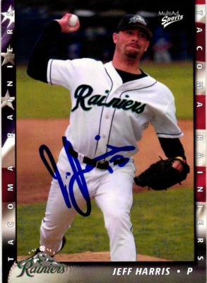 Jeff Harris Signed 2004 MultiAd Tacoma Rainiers #12 Seattle Mariners - Image 1 of 2
