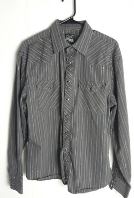 Dragonfly Long Sleeve Gray Button Down Shirt Sz XLarge - Image 1 of 4