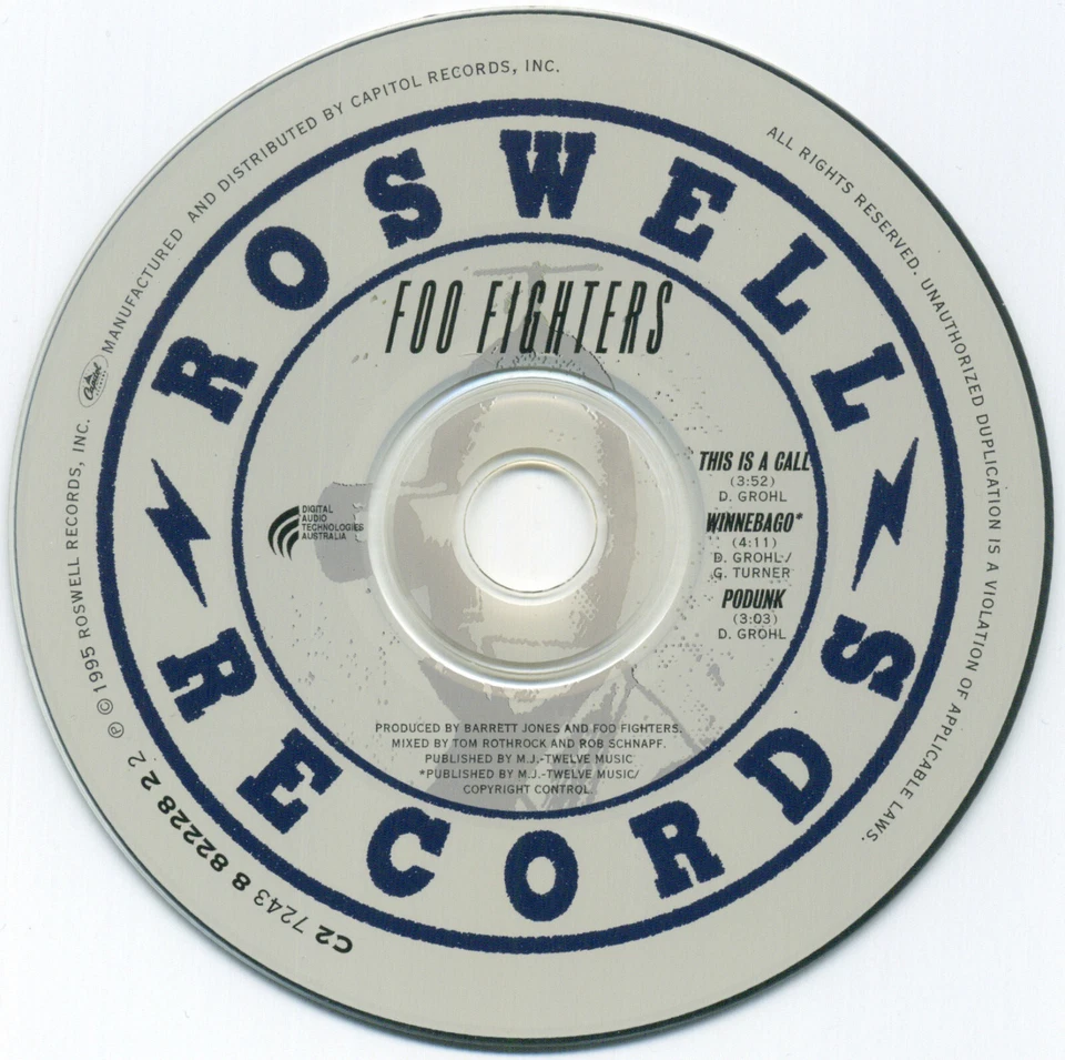 FOO FIGHTERS This Is A Call; 1995 CD Roswell DISC ONLY Foto 1 de 1