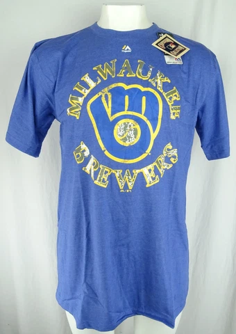 Milwaukee Brewers MLB Majestic Men's Big and Tall Graphic T-Shirt Cover