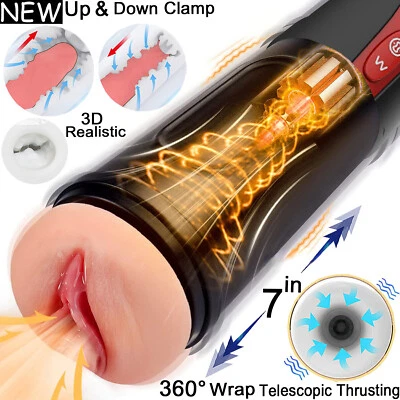 Male Masturbator Automatic Thrusting Sucking Heating Stroker Oral Sex Lubricants - Image 1 of 4