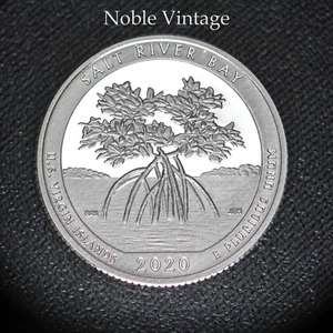 2020 S Silber PP Salt River Bay ATB Quarter - aus einem Proof Set - 99% Silber - Bild 1 von 2