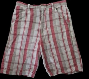 * CHILL FACTOR Salmon and Tan Plaid Shorts Boys Size 6 - Picture 1 of 3