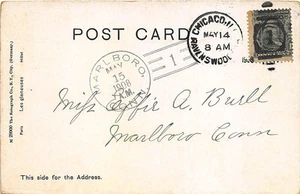 Marlboro CT Rare Bold Doane Cancel 1908 Postcard - Picture 1 of 2