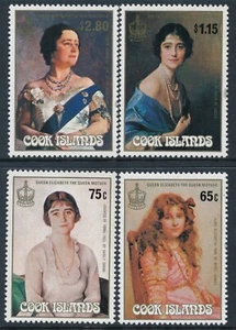 1985 COOK ISLANDS QUEEN MOTHER 85th BIRTHDAY SET OF 4 FINE MINT MNH - Bild 1 von 1