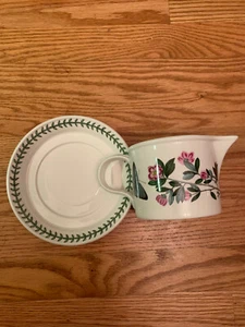 Vintage Portmeirion Botanic Garden Gravy Boat with Under Plate - Picture 1 of 3