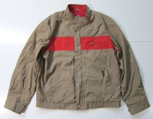 Pacific Trail Sportswear Cotton Brown Red Zip Pocket Windbreaker Jacket Men S - Picture 1 of 10