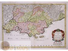 Comte et Gouvernement De Provence old map France Sanson 1651