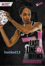 Layla Guscoth Thunderbirds Last Line of Defence 2019 Super Netball Card #LLD-02