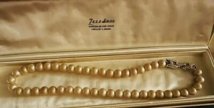 Trifari Vintage 1950s Elegant Pearl and Rhinestone Necklace With Earrings - Picture 1 of 5