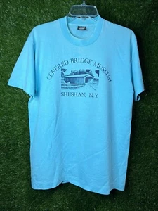 Vintage Screen Stars Shushan New York T Shirt Mens Large Blue Short Sleeve Rare - Picture 1 of 14