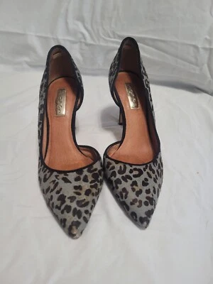Halogen Animal Print Calf Hair Pumps Heels Womens Gray Shoes 5 M - Image 1 of 4