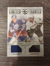2012-13 Limited Teemu Selanne Travels Dual Game Used Jersey #150/199 Jets Ducks