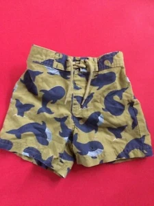 Janie and Jack Boys 3-6 Month Green Blue WHALE Swim Trunks GUC - Picture 1 of 5